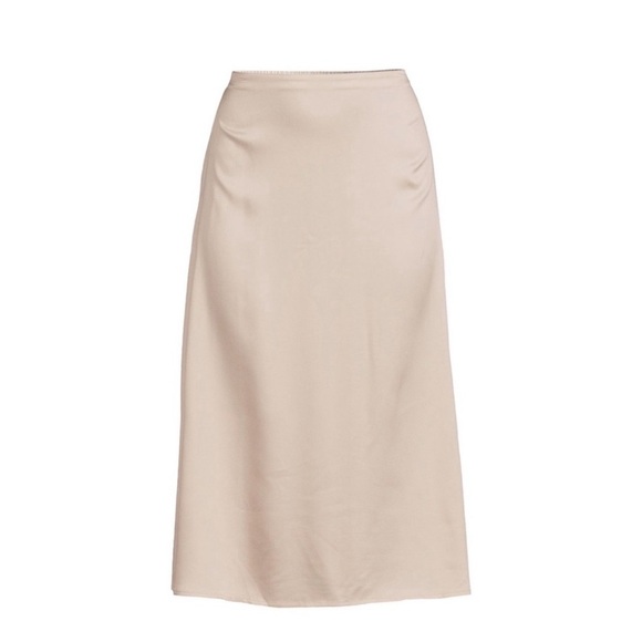Time And Tru Beige Slip Midi Skirt - Picture 2 of 6